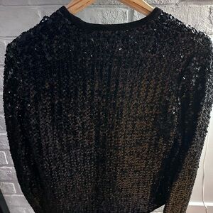 Black Sequin Women’s Sweater - Elegant Evening Knit